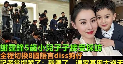 謝霆鋒5歲小兒子當眾甩10國語言轟炸記者，張柏芝直接爆料：這全是謝霆鋒偷偷教的，記者當場跪了：我服了，這家基因太逆天