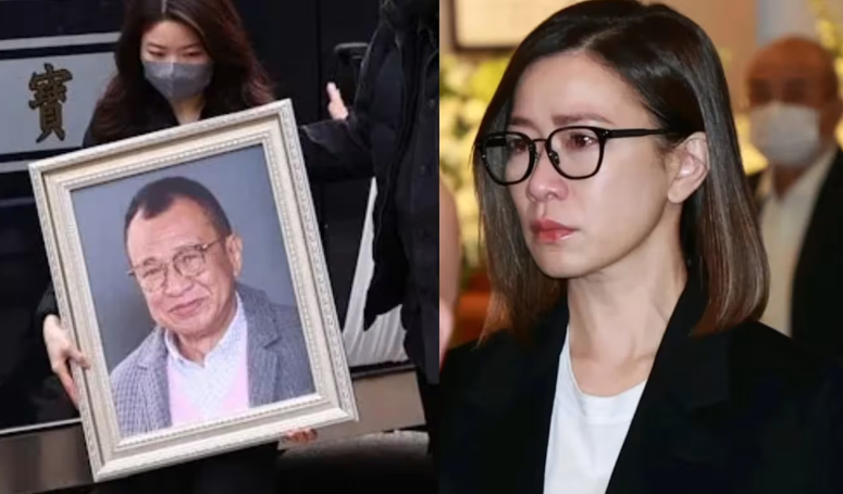 永别了！许绍雄出殡，女儿许惠菁捧遗照、佘诗曼强忍泪水……