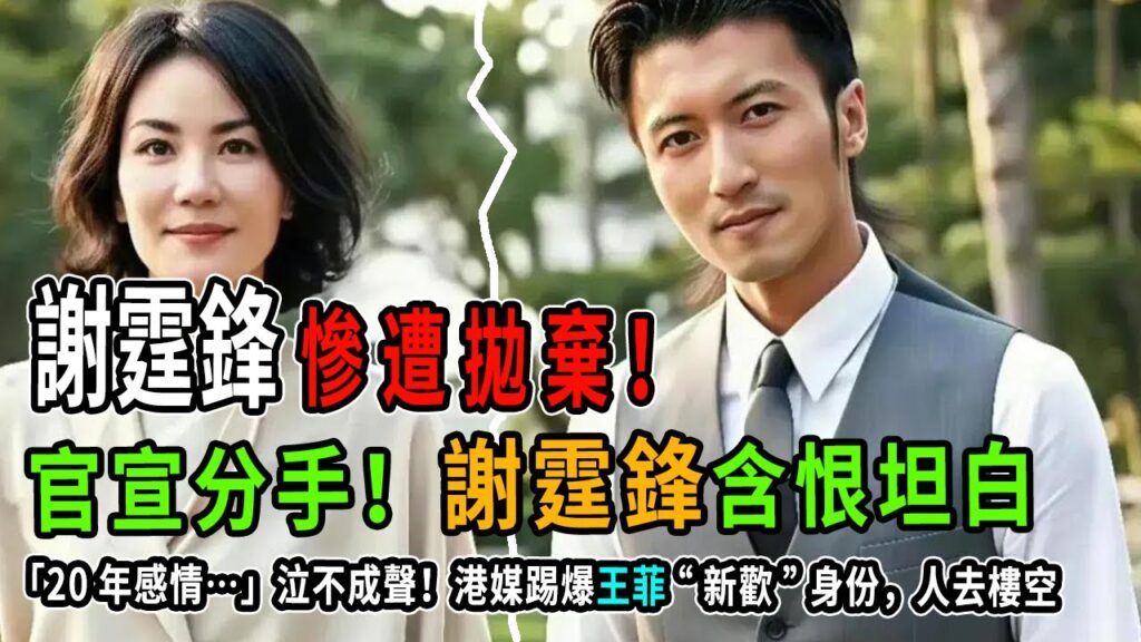 官宣分手！謝霆鋒含恨坦白：與王菲已正式切割！「20年感情…」泣不成聲！港媒踢爆王菲「新歡」身份，人去樓空，謝霆鋒慘遭拋棄！
