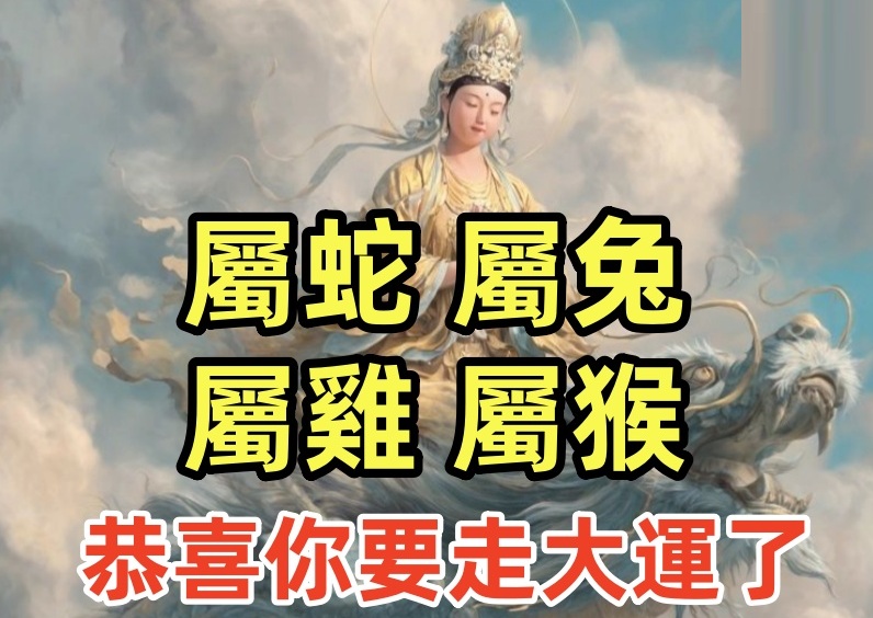 【屬蛇 屬兔 屬雞 屬猴】恭喜你要走大運了！今天你只要打開此文，2025年一切的貧窮、霉運、疾病統統送走！