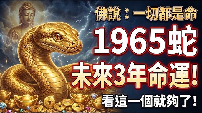 1965年「61歲蛇」的未來3年，佛說一切都是命！此生不易，何人知！看這一個就夠了！