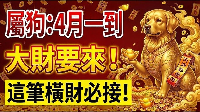 【屬狗人恭喜】：4月一到，「金輿」入命，正財偏財齊發！這一場橫財雨避無可避，屬狗人要發了！