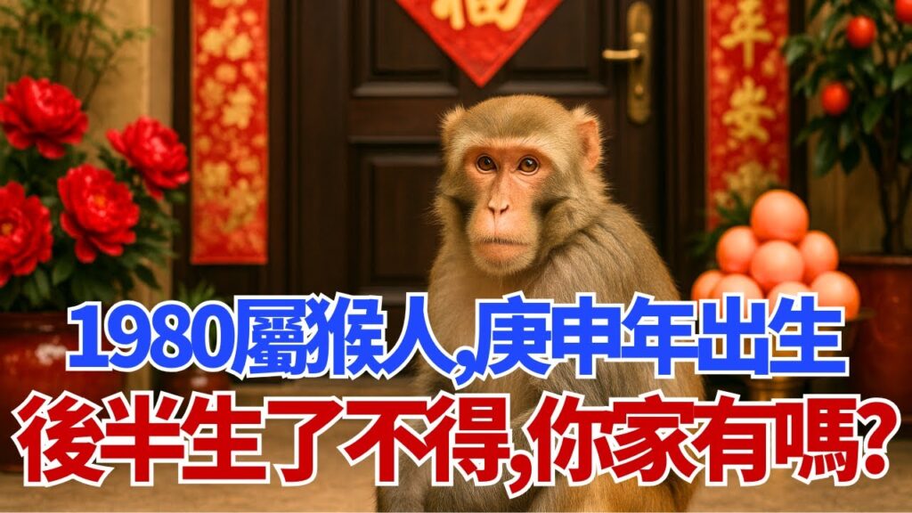 1980年屬猴人， 庚申年出生，後半生「了不得」！你家有嗎？