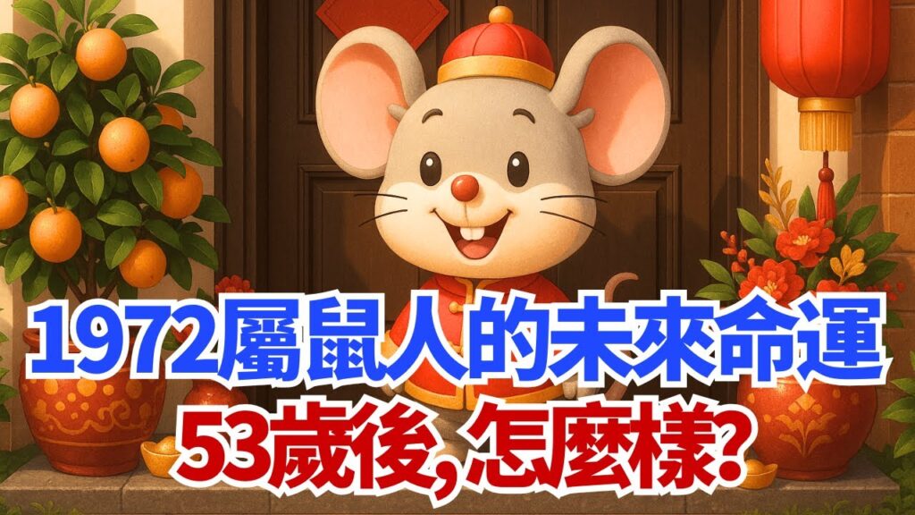 1972年屬鼠人的未來命運，53歲後，你會怎麼樣？